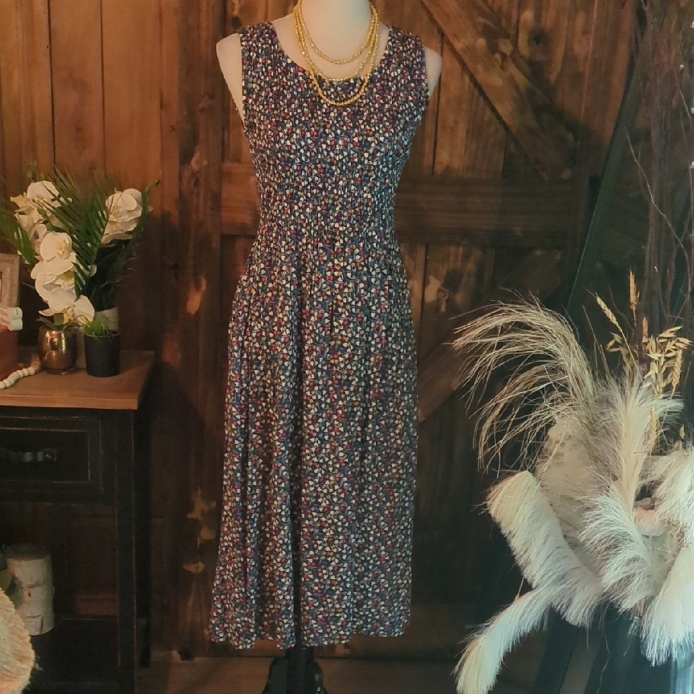 Croft & Barrow Blue and White Sleeveless Sundress